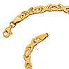 14k Yellow Gold Hugs and Kisses XOXO Bracelet 7in