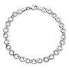 14k White Gold Infinity Charm Bracelet 7in