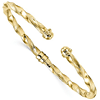 14kt Yellow Gold Italian Textured Cuff Bangle