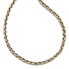 14k Two-Tone Gold Polished Fancy Woven Link Necklace 18in