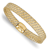 14k Two-tone Gold Italian Stretch Bangle Bracelet 7.5in