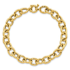 14k Yellow Gold Classic Italian Oval Cable Link Bracelet 7.5in