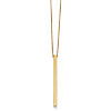 14k Yellow Gold Long Slender Vertical Bar Necklace