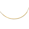 14k Yellow Gold Long Curved Bar Necklace