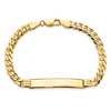 14k Yellow Gold Ladies' 5.75mm Curb Link ID Bracelet 7in