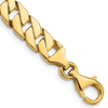 14k Yellow Gold Ladies' 7.5mm Square Curb Link Bracelet 7in