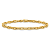 14k Yellow Gold Men's 8.5in Hand Polished Staggered Anchor Link Bracelet 5mm
