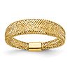 14k Yellow Gold Tapered Mesh Stretch Ring