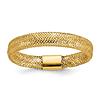 14k Yellow Gold Slender Mesh Stretch Ring