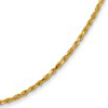 14k Yellow Gold 16in Diamond-cut Rope Chain 1.3mm