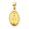 Miraculous Medal 5/8in - 14kt Yellow Gold
