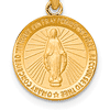14kt Yellow Gold 1/2in Round Miraculous Medal Charm