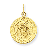 14kt Yellow Gold 9/16in Saint Christopher Medal Charm