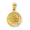 14kt Yellow Gold 7/16in Saint Christopher Medal