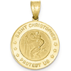 14kt Yellow Gold 3/4in Engravable St Christopher Medal