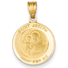 14kt Yellow Gold 5/8in Round St. Joseph Medal