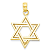 14k Yellow Gold 11/16in Satin Star of David Charm