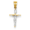 14kt Two-tone Gold 7/8in INRI Crucifix Pendant