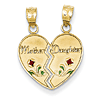 14kt Yellow Gold Enameled Mother Daughter Pendant