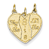 14kt Yellow Gold Break Apart 3-piece Big Sis Sis and Lil Sis Charm