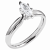 14k Yellow Gold 1.0 ct True Light Moissanite Marquise Solitaire Ring 
