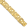 14k Yellow Gold Men's 8in Gold Nugget Bracelet 1/2in Wide
