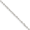14kt White Gold .8mm Baby Rope Chain