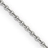 14kt White Gold Cable Chain 1.5mm