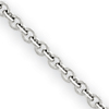 14kt White Gold .7mm Round Open Link Cable Chain