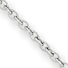 14k White Gold 1.5mm Round Open Link Cable Chain