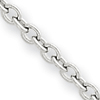 14kt White Gold 2mm Round Open Link Cable Chain