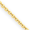 14kt Yellow Gold .7mm Round Open Link Cable Chain