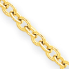 14kt Yellow Gold 2mm Round Open Link Cable Chain