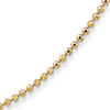 14k Yellow Gold Diamond-cut Bead Chain 1.2mm