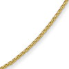 14k Yellow Gold 1mm Round Wheat Chain