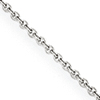 14kt White Gold Cable Chain 1mm