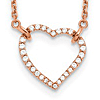 14k Rose Gold 2/5 ct True Origin Lab Grown Diamond Heart Necklace