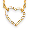 14k Yellow Gold 2/5 ct True Origin Lab Grown Diamond Heart Necklace