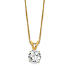 14k Yellow Gold 1 ct Lab Grown Diamond Solitaire Necklace