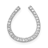 14k White Gold 1/6 ct tw Diamond Horseshoe Slide Chain Slide