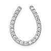 14k White Gold 1/3 ct tw Lab Grown Diamond Horseshoe Slide Pendant