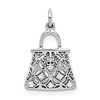 14k White Gold .03 ct Diamond Purse Charm