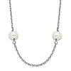 14k White Gold 4mm Freshwater Cultured Pearl 8-Station Necklace