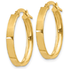 14kt Yellow Gold 3/4in Italian Oval Hoop Earrings