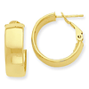 14k Yellow Gold 5/8in Huggie Earrings with Omega Backs 6.75mm