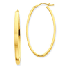 14kt Yellow Gold 1 3/4in Smooth Oval Hoop Earrings