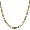 14k Yellow Gold with Rhodium Pave Curb Chain 5.2mm
