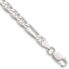 Sterling Silver 8in Figaro Bracelet 5.5mm