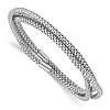 Sterling Silver 3 Intertwined Stretch Mesh Bracelets