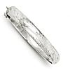 Sterling Silver 7in Diamond-cut Bangle Bracelet 10.25mm